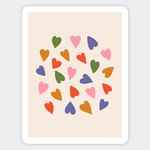 Tween spirit simple colorful hearts Magnet by Natalisa